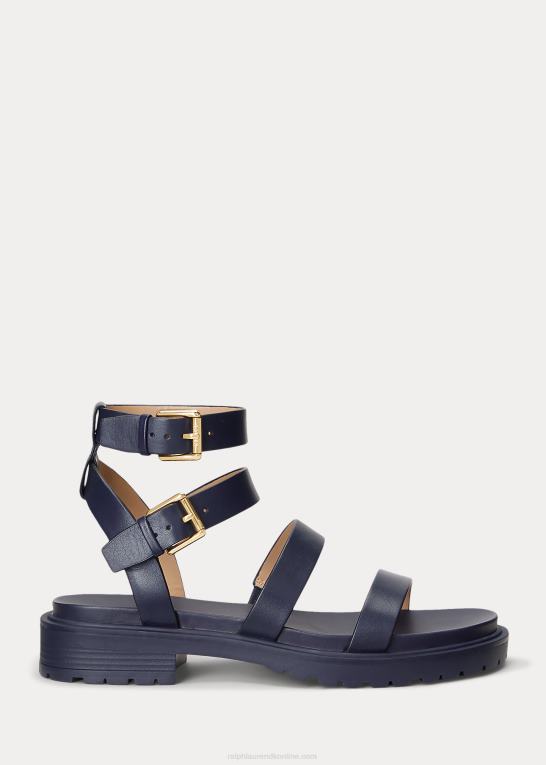 raffineret flåde Kvinder Ralph Lauren kayleen nappa læder sandal Z426B9603