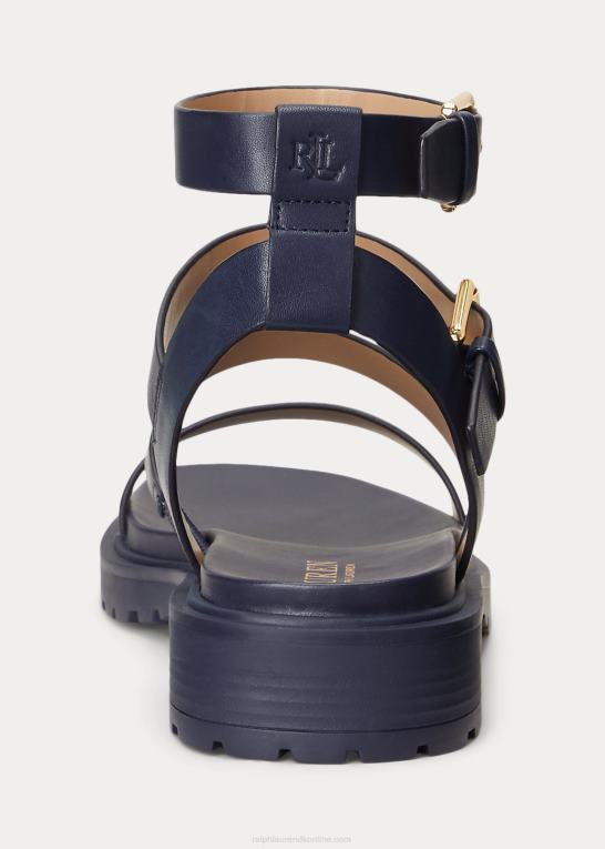 raffineret flåde Kvinder Ralph Lauren kayleen nappa læder sandal Z426B9603