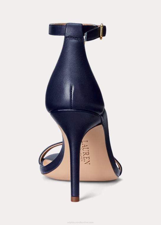 raffineret flåde Kvinder Ralph Lauren sandal i kate nappa læder Z426B9721