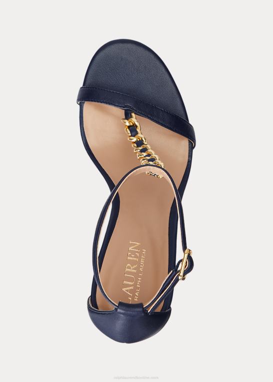 raffineret flåde Kvinder Ralph Lauren sandal i kate nappa læder Z426B9721