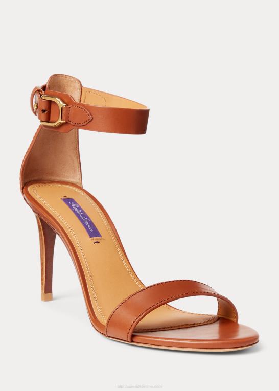 rl guld Kvinder Ralph Lauren channing welington poleret sandal Z426B9645