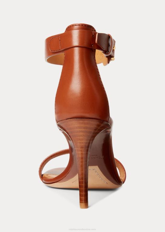 rl guld Kvinder Ralph Lauren channing welington poleret sandal Z426B9645