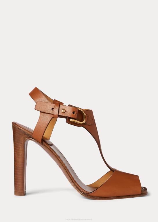 rl guld Kvinder Ralph Lauren emilie welington sandal i kalveskind Z426B9647