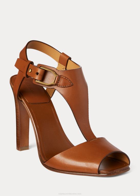 rl guld Kvinder Ralph Lauren emilie welington sandal i kalveskind Z426B9647