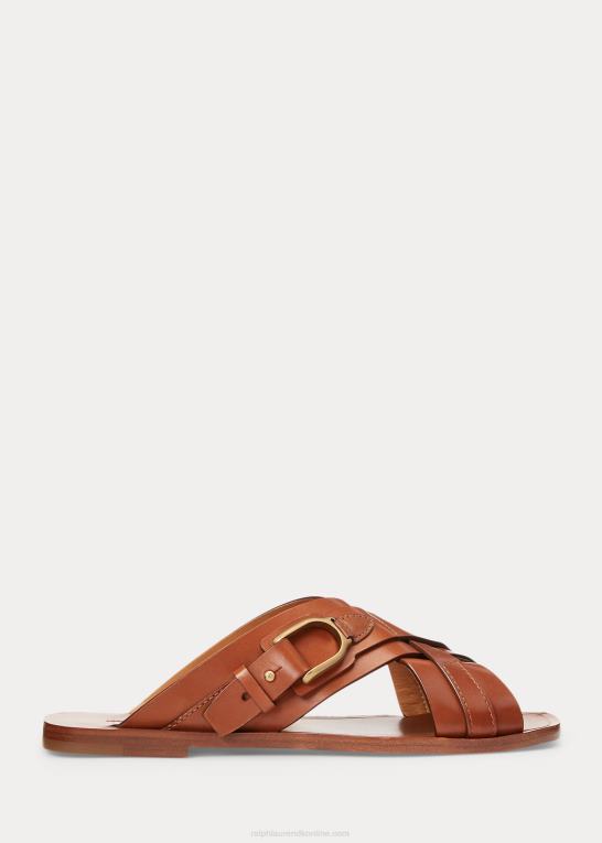 rl guld Kvinder Ralph Lauren jacie sandal af kalveskind Z426B4976