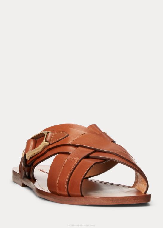 rl guld Kvinder Ralph Lauren jacie sandal af kalveskind Z426B4976
