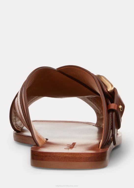 rl guld Kvinder Ralph Lauren jacie sandal af kalveskind Z426B4976