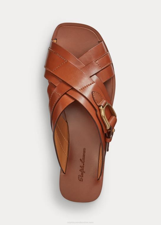 rl guld Kvinder Ralph Lauren jacie sandal af kalveskind Z426B4976