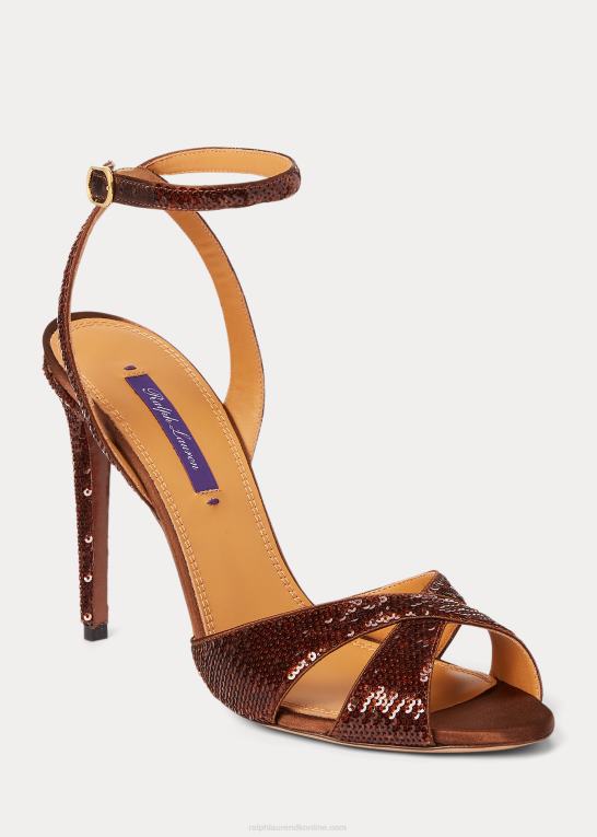 skildpadde Kvinder Ralph Lauren kandice sandal med pailletter Z426B9653