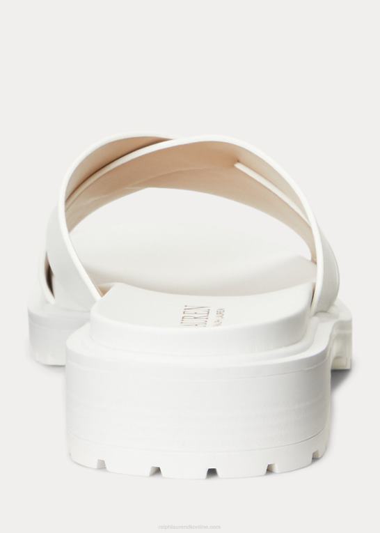 sne hvid Kvinder Ralph Lauren kelsie nappa læder sandal Z426B9596