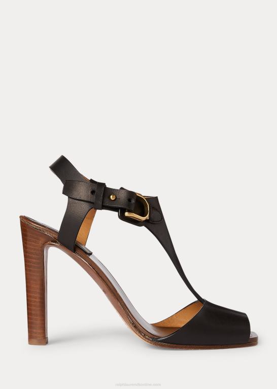 sort Kvinder Ralph Lauren emilie welington sandal i kalveskind Z426B9646