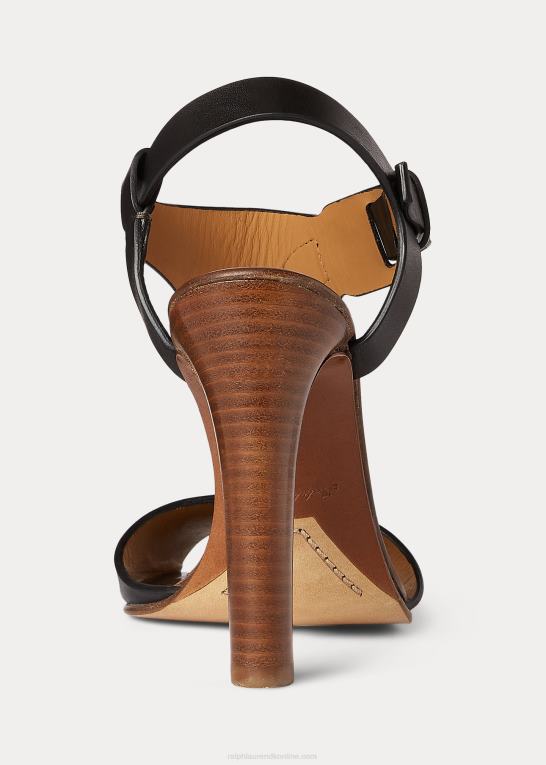 sort Kvinder Ralph Lauren emilie welington sandal i kalveskind Z426B9646
