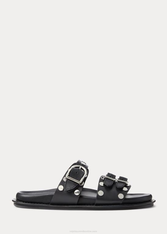 sort Kvinder Ralph Lauren ezra lammeskindssandal med nitter Z426B4962