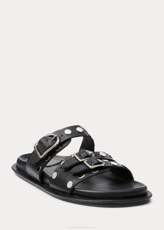sort Kvinder Ralph Lauren ezra lammeskindssandal med nitter Z426B4962