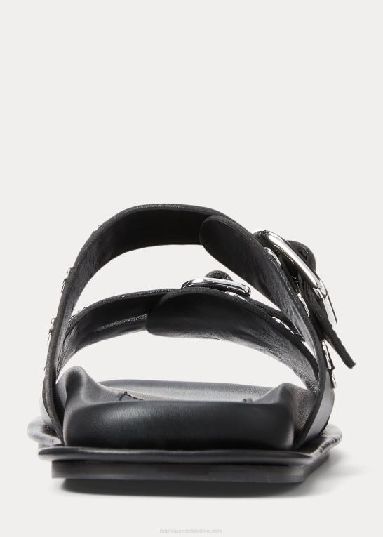 sort Kvinder Ralph Lauren ezra lammeskindssandal med nitter Z426B4962