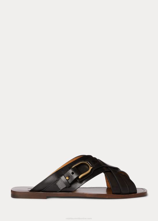 sort Kvinder Ralph Lauren jacie sandal af kalveskind Z426B4973