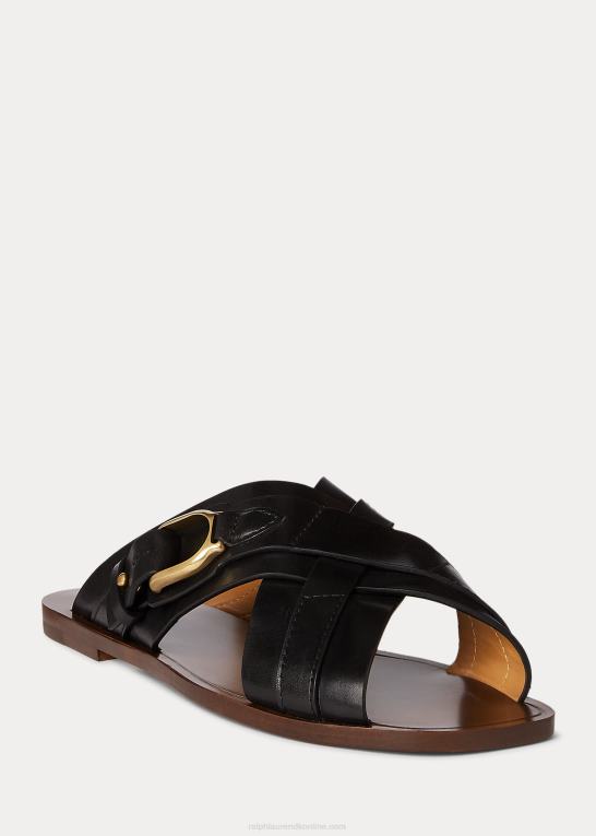 sort Kvinder Ralph Lauren jacie sandal af kalveskind Z426B4973
