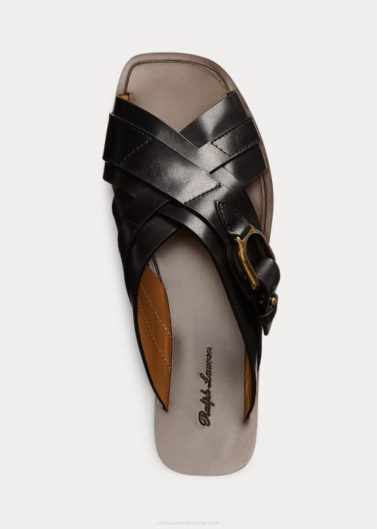sort Kvinder Ralph Lauren jacie sandal af kalveskind Z426B4973