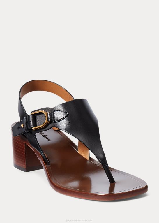sort Kvinder Ralph Lauren julie welington sandal i kalveskind Z426B9649