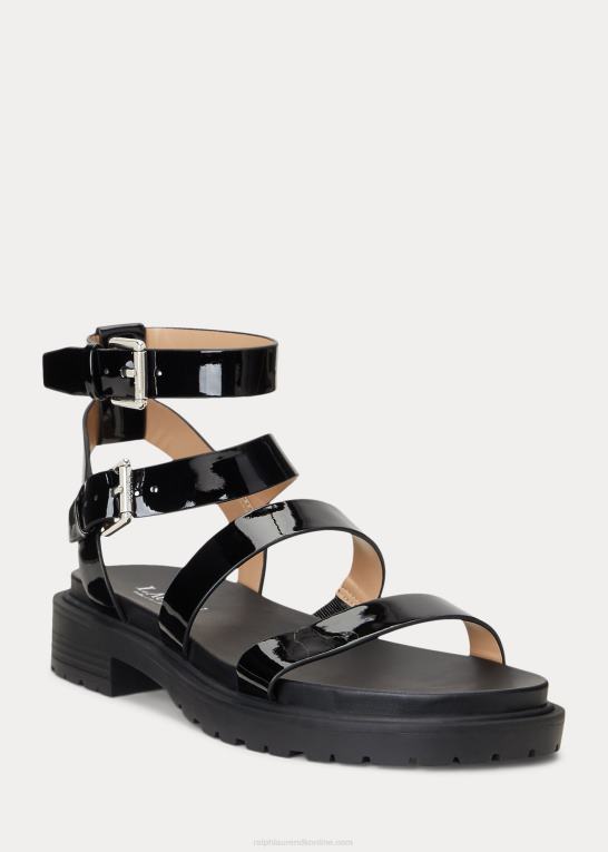 sort Kvinder Ralph Lauren kayleen sandal i lak Z426B9712