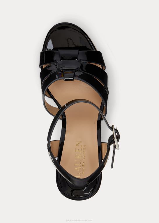 sort Kvinder Ralph Lauren soffia sandal i lak Z426B5000