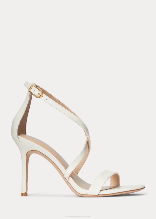 vanilje Kvinder Ralph Lauren gabriele nappa læder sandal Z426B5028