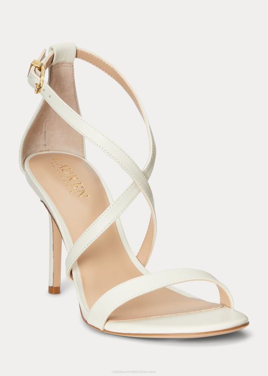 vanilje Kvinder Ralph Lauren gabriele nappa læder sandal Z426B5028