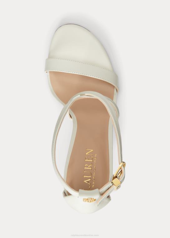 vanilje Kvinder Ralph Lauren gabriele nappa læder sandal Z426B5028