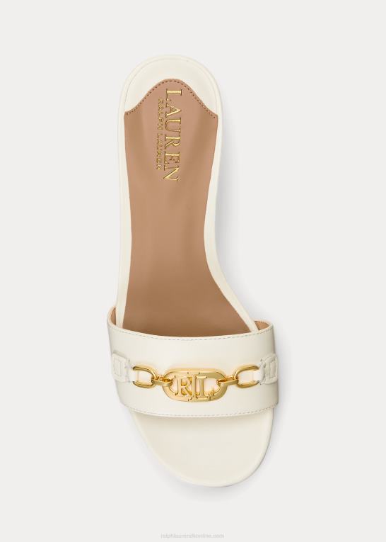vanilje Kvinder Ralph Lauren roxanne nappa læder sandal Z426B5025