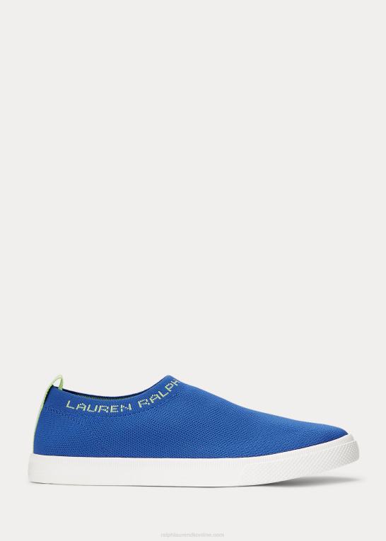blå saturn/elektrisk kalk Kvinder Ralph Lauren jordyn slip-on sneaker Z426B5089