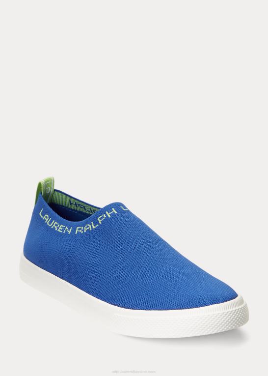 blå saturn/elektrisk kalk Kvinder Ralph Lauren jordyn slip-on sneaker Z426B5089