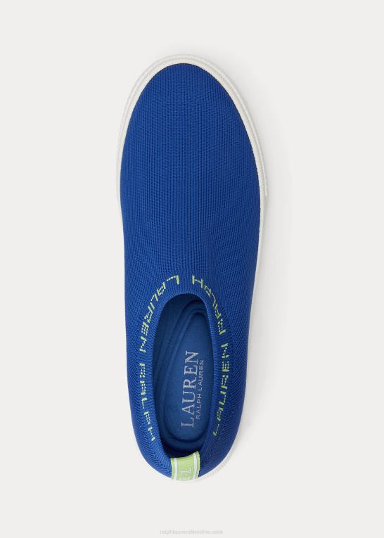 blå saturn/elektrisk kalk Kvinder Ralph Lauren jordyn slip-on sneaker Z426B5089