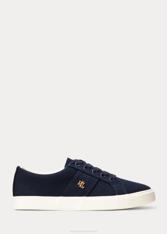 flåde Kvinder Ralph Lauren janson ii canvas sneaker Z426B5093