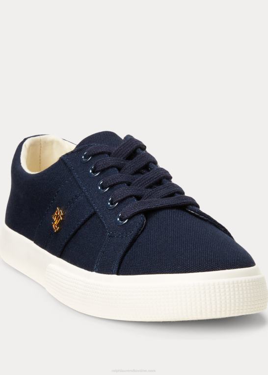flåde Kvinder Ralph Lauren janson ii canvas sneaker Z426B5093