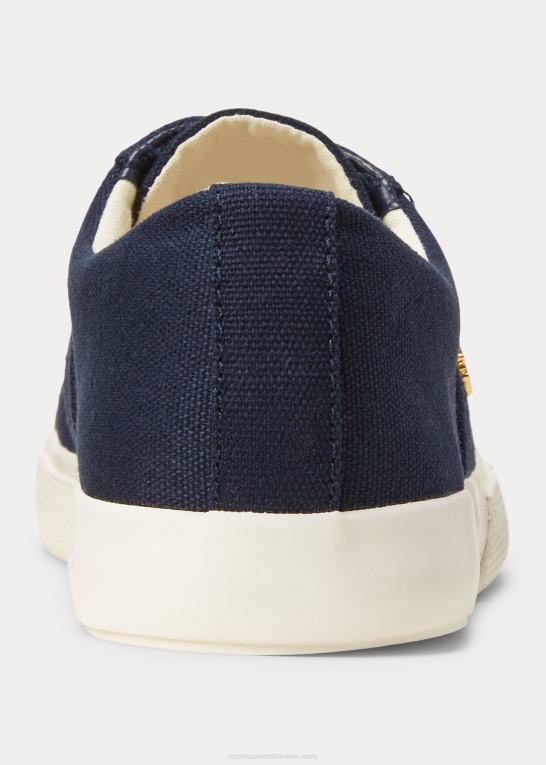 flåde Kvinder Ralph Lauren janson ii canvas sneaker Z426B5093