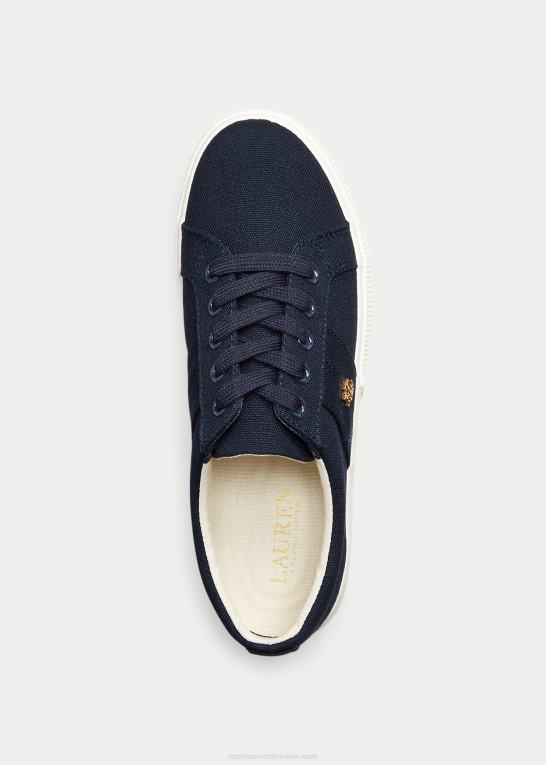 flåde Kvinder Ralph Lauren janson ii canvas sneaker Z426B5093