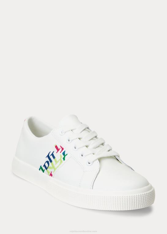 flerfarvet logo/hvid Kvinder Ralph Lauren janson iii sneaker i nappalæder Z426B5080