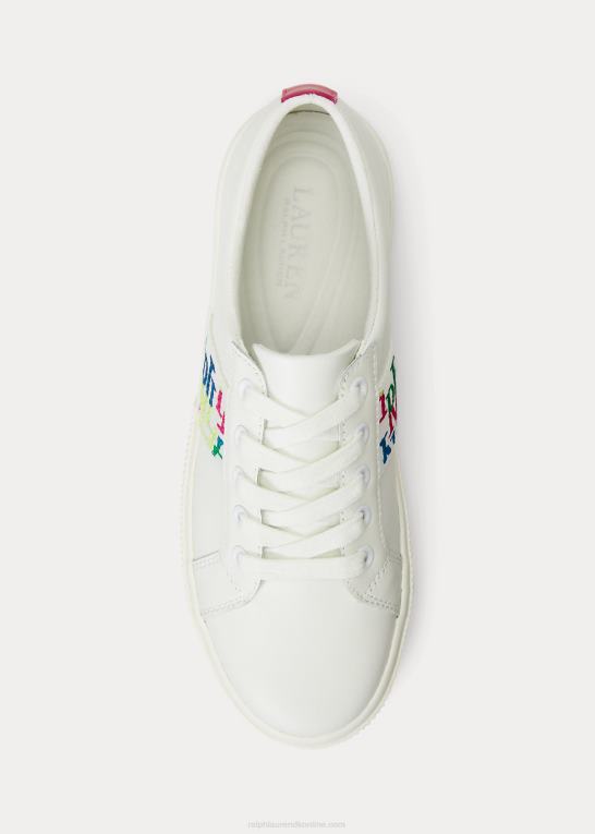 flerfarvet logo/hvid Kvinder Ralph Lauren janson iii sneaker i nappalæder Z426B5080