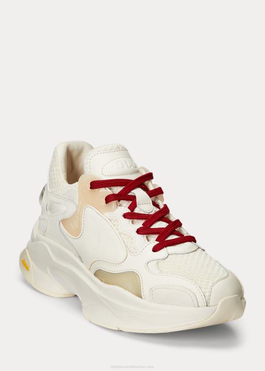 guide creme Kvinder Ralph Lauren logo teknisk sneaker Z426B9623