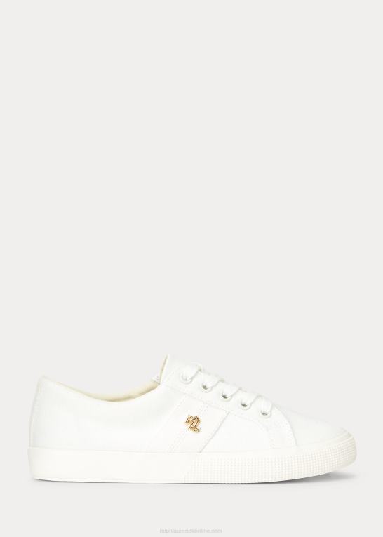 hvid Kvinder Ralph Lauren janson ii canvas sneaker Z426B5085