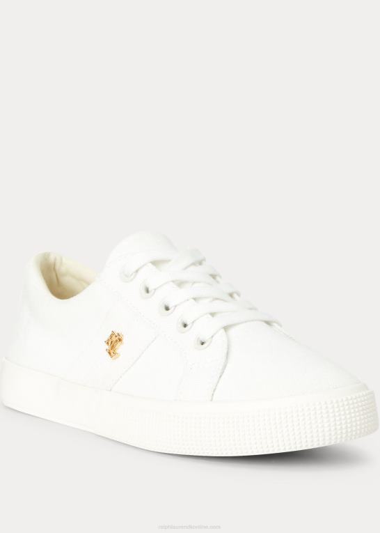 hvid Kvinder Ralph Lauren janson ii canvas sneaker Z426B5085