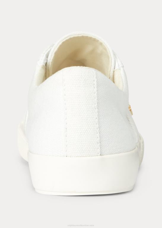 hvid Kvinder Ralph Lauren janson ii canvas sneaker Z426B5085