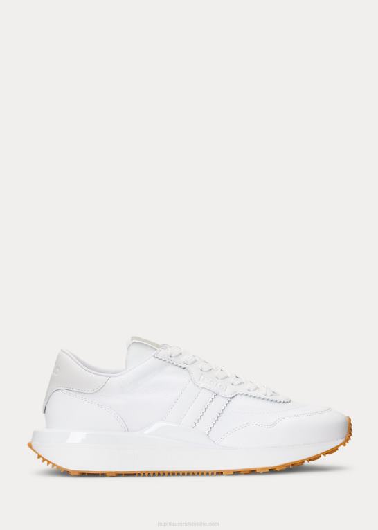 hvid Kvinder Ralph Lauren train 89 læder & oxford sneaker Z426B9617