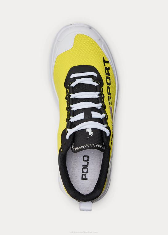 hvid/gul/sort Kvinder Ralph Lauren polo sport tech racer sneaker Z426B5114