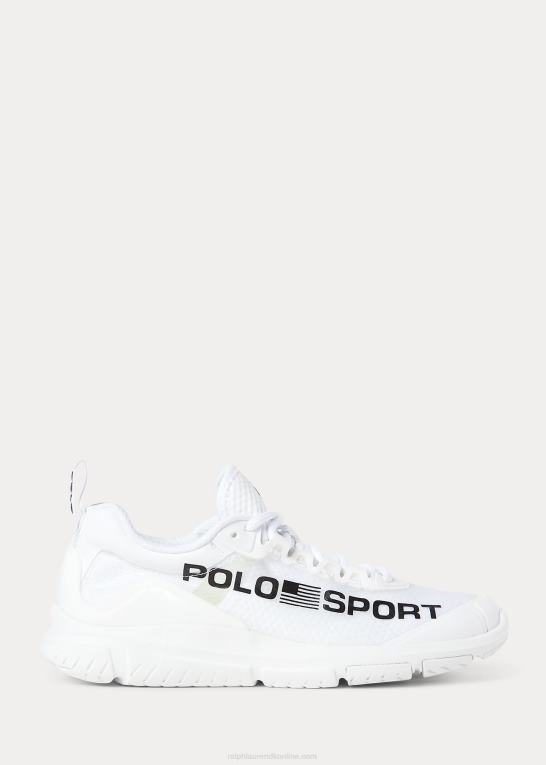 hvid sort Kvinder Ralph Lauren polo sport tech racer sneaker Z426B5113