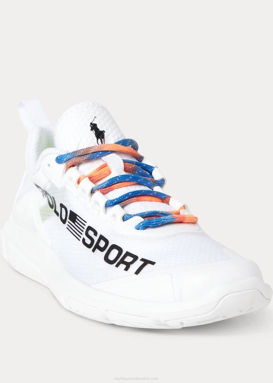 hvid sort Kvinder Ralph Lauren polo sport tech racer sneaker Z426B5113