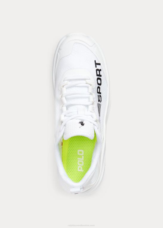 hvid sort Kvinder Ralph Lauren polo sport tech racer sneaker Z426B5113