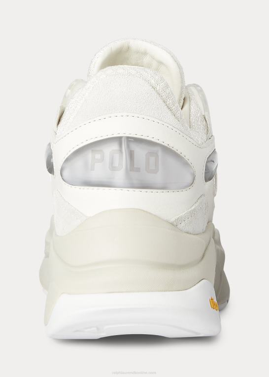 hvid/stuk/sølv Kvinder Ralph Lauren logo teknisk sneaker Z426B9624
