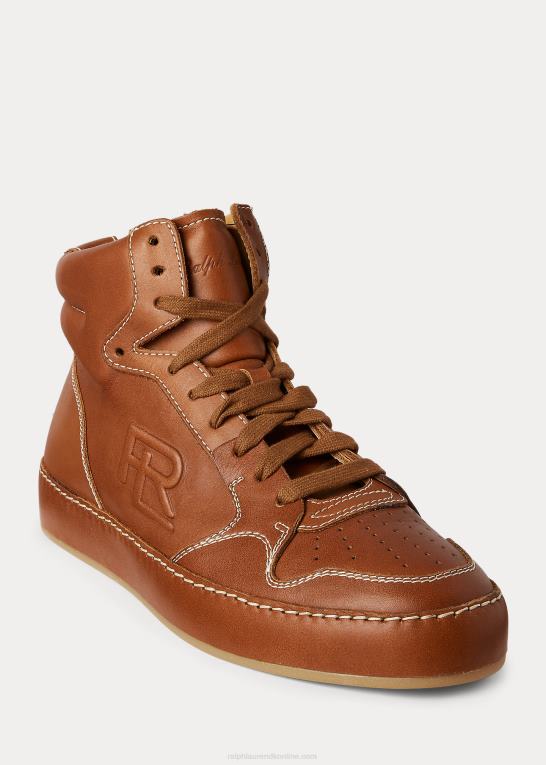 rl guld Kvinder Ralph Lauren jaemyn high-top sneaker i kalveskind Z426B9692