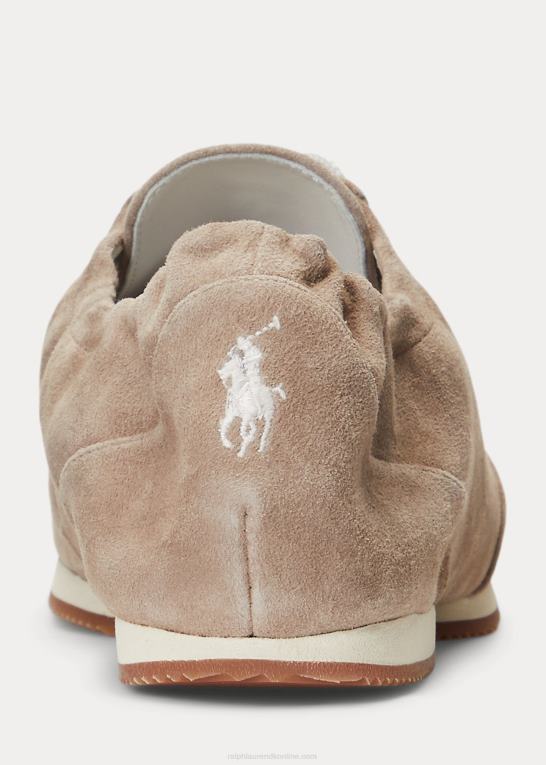 rullesten Kvinder Ralph Lauren ruskind pony ballerina sneaker Z426B9620